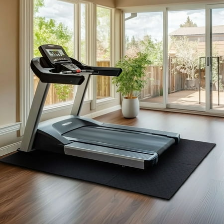 Mohawk Home Solid All Purpose 1/2 Non Skid Heavy Duty Rubber Floor Mat Pebble, Black, 24in x 36in