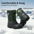 thumbnail image 4 of Dream Pairs Kids Boys & Girls Knee High Waterproof Insulation Non-Slip Outdoor Winter Snow Boots KNORTH BLACK/NEON/GREEN Size 2 Little Kid, 4 of 6