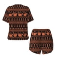 thumbnail image 5 of Lsque Vintage Pumpkin Pattern Women's Short-Sleeved Pajama Set - 2 Piece Soft and Lightweight Sleepwear Set-3X-Large, 5 of 9