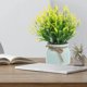 thumbnail image 4 of Flores artificiales en maceta, plantas de imitación, decoración de plantas en maceta, flores de plástico, bonsái para balcón y patio., 4 of 7