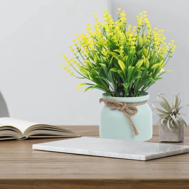 YSNOOWE Con Plantas Artificiales En Maceta Y Bonsái Falso Ideal Para Oficina Y Hogar Multicolor