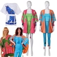 thumbnail image 2 of Disfraz de ABBA para mujer, disfraz de Agnetha Anni-Frid, fantasía de los años 70, disfraz de gato, camiseta para mujer y niña, ropa de Halloween, 2 of 5