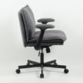 thumbnail image 7 of Criss Cross Legged Office Chair with Wheels and Flip-Up Arms, Upholstered Criss Cross Desk Chair, Wide, 7 of 7