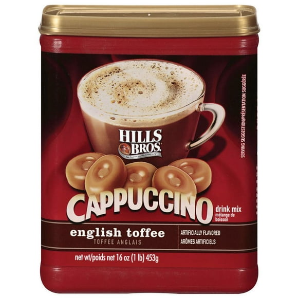Mélange de boisson toffee anglais de Hills Bros Cappuccino 453g