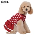 thumbnail image 2 of Suéteres navideños para perros pequeños, ropa roja de invierno para perros pequeños, vestido de princesa cálido para perros salchicha, Chihuahua Corgi (corazón rojo),, 2 of 5