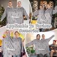 thumbnail image 4 of Couples Hoodies Pajamas Oversized Two Person Hoodie Couple Matching Onesies Flannel Blanket Clothes with Pocektes, 4 of 7