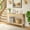 Natural Wood, variant on Modern Natural Wood Console Table with 3 Drawers & Open Shelf, 51.2" Sofa Table for Entryway, Hallway, Behind Couch, MDF Construction, Handleless Design