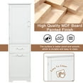 thumbnail image 6 of Euroco Tall Bathroom Storage Cabinet, Freestanding Storage Cabinet with Two Different Size Drawers and Adjustable Shelf, MDF Board with Painted Finish, White, 6 of 9