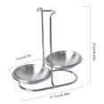 thumbnail image 2 of Kitchen Vertical Spoon Strainer Scoop Rest Stand Stainless Steel Double Ladle Spoon Holder Rack, 2 of 9