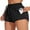 Black-side split, variant on Charmo Womens V Slit Swim Shorts Quick Dry Board Shorts with Boxer Liner & Pockets Sporty Running Drawstring Swimsuit Bottoms