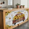 thumbnail image 6 of Sunflower Truck Tier Curtains 24 Inch Length, Summer Botanical Elegant Pastoral Floral Wooden Cafe Short Curtains for Bathroom Sink, Small Kitchen Curtain Light Filtering Drapes 2 Panels 27.5"Wx24"L, 6 of 8