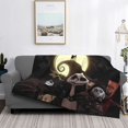 thumbnail image 2 of Goofa The Nightmare Before Christmas Pattern Fleece Throw Blanket for Couch, Soft Checkered Flannel Blanket for Sofa, Warm Cozy Decorative Blanket Fall Decor Gift-40"x30", 2 of 6