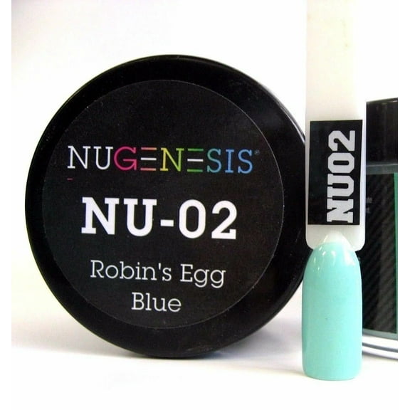 NUGENESIS Nail Color Dip Dipping Powder1.5oz/jar - NU02 Robin's Egg Blue