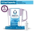thumbnail image 1 of Brita® Small 6 Cup Denali Water Filter Pitcher with 1 Brita Standard Filter, Made Without BPA, Misty Lilac, 1 of 7