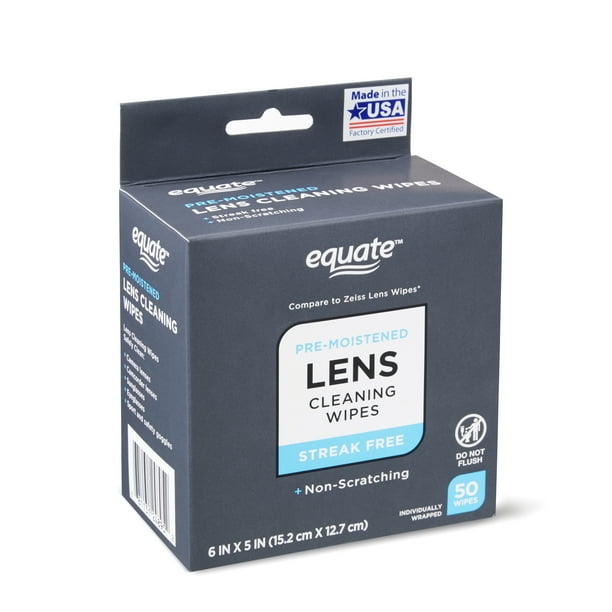 Equate PreMoistened Lens Cleaning Wipes, 50 Count