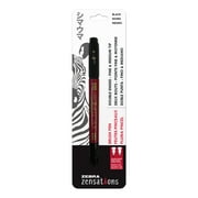 Zebra Pen Zensations Brush Pen, Double Ended, Medium and Fine Brush Tip, Black Water-Resistant Ink, 1-Pack