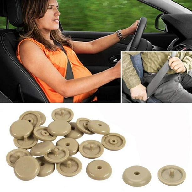Plástico Seguridad Coche Cinturón De Seguridad Tapón Espaciado Límite Hebilla Clip Retenedor Cinturón De Seguridad Botón De Parada 10 Uds Yuarrent VI011928-02