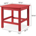Psilvam Oversized Outdoor Side Table, 19.68" Poly Lumber Adirondack