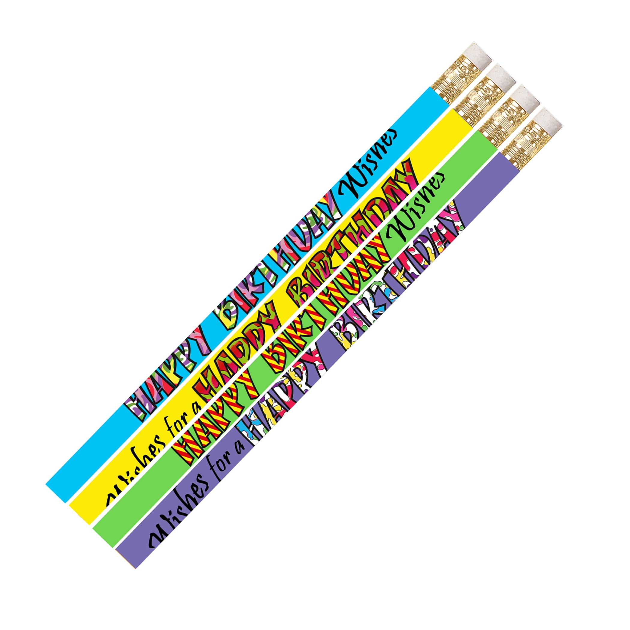 Musgrave Pencil Company Happy Birthday Wishes Pencil, 12 Per Pack, 12 Packs