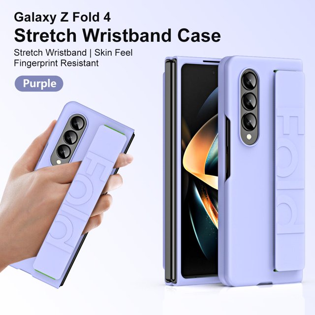 Funda de lujo con correa de muñeca para Samsung Galaxy Z, carcasa plegable de 4 y 3, ultrafina, mate, a prueba de golpes, elástica, accesorios de cubierta trasera dura comercio de xuanjing unisex