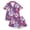 10Purple, variant on REDARER Girls 2 Piece Halloween Pajama Set Notch Collar Short Sleeve Button Top Matching Shorts Cute Bow Ghost Pumpkin Print Casual Home Sleep Loungewear Outfit,11-12 Years