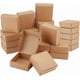 thumbnail image 1 of 50 cajas pequeñas de cartón de 9,4 x 9,4 x 3,6 cm (3,7 x 3,7 x 1,4 pulgadas), color marrón, ideales para regalos, envíos postales o como cajas cuadradas de cartón kraft para joyería., 1 of 6