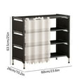 thumbnail image 3 of AuroraX Closed Shoe Rack with Curtain Cover 4 Tier Black Tall Dustproof Shoe Rack Organizer Free Standing Space-Saving Corner Vertical Sturdy Shoe Storage Organizer for Closet,Entryway,Door, 3 of 6