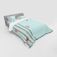 thumbnail image 3 of Ambesonne Christmas Bedding Set 3 Pcs, Red Bird Winter, Twin XL, Seafoam Coral, 3 of 3