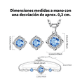thumbnail image 2 of Juego De Collar Xtellar Para dama Con Collar Con Pendientes Y Pulsera Incluye Caja De Regalo, 2 of 4