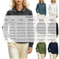 thumbnail image 3 of Women's Polo Shirts Long Sleeve Golf Shirt Lightweight Tennis Shirts office Loose Tunic Blouses Work Shirts Spring Fall Shirt Navy, 3 of 7