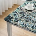 thumbnail image 5 of HAOXIT Square Tablecloth Flower Table Cloths Waterproof Table Cover for Wedding Party Dining Holiday Banquet 46*46, 5 of 8