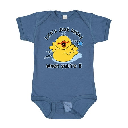 

Inktastic Life s Ducky 1st Birthday Gift Baby Boy or Baby Girl Bodysuit