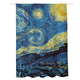 thumbnail image 2 of Cortina de Baño Impermeable Grande Juana Gallo Diseño de Noche Estrellada Pintura Azul, 2 of 7