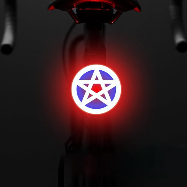 PC Bicycle Creative Tail Light with USB Charging, Multiple Modes, and Waterproof Design for Night Riding