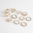 thumbnail image 5 of Womens Geometric Rings Set 6 Piece Electroplated Alloy Rings European Trendy Metal Geometric Design Rings Set for Women, 5 of 6