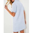 thumbnail image 4 of Vestido COZYPOIN Minivestido de tweed para mujer, elegante, azul, 4 of 6