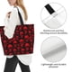 thumbnail image 3 of Fotbe Red Skulls Bolsa Tote Estética de Lona con Estampado para Mujer - Bolsa Reutilizable de Hombro Casual para Vacaciones, Compras, Trabajo y Gimnasio, 3 of 8