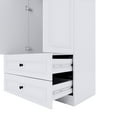thumbnail image 6 of Idealcabin Freestanding Wardrobe Armoire With Drawers, Modern Bedroom Wardrobe Closet for Hanging Clothes, Wood Cabinet with Shelves, 6 of 7