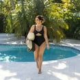 thumbnail image 5 of Big Joe Lux Bali Sling Pool Float, Navy and Ivory, Premier Mesh, Durable UV Protected Polyester Blend, No Inflation Needed, 5 of 7
