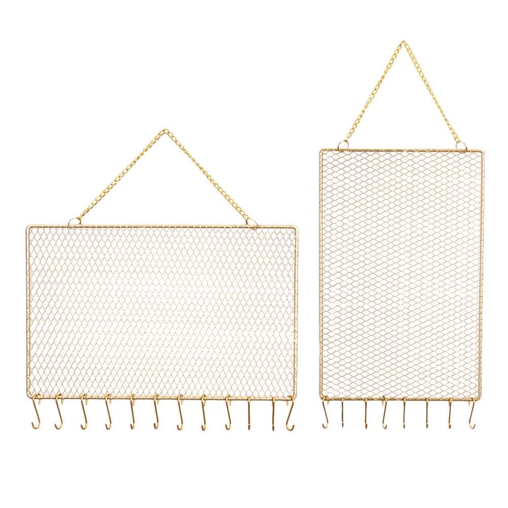 WHAMVOX  2 Pcs Hanger Jewelry Storage Earring Organizer Wall Women's