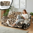 thumbnail image 3 of Xoenoiee Leopard Cow Print Recliner Sofa Covers Stretch 3 Seater Recliner Couch Covers for 3 Cushion Couch 8 Pieces Washable Reclining Sofa Slipcovers, 3 of 7