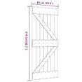 thumbnail image 3 of vidaXL NARVIK 33.5"x82.7" Solid Pine Wood Sliding Barn Door, Natural Brown, No Hardware Kits, 3 of 9