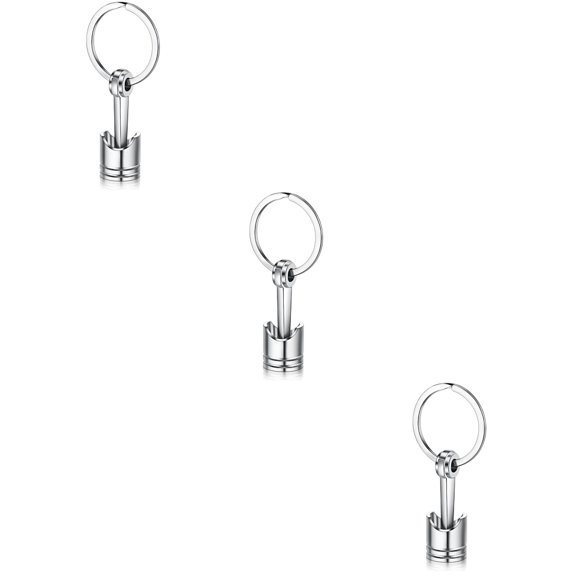 Set of 3 Car Keychains for Men - Piston Style key , Christmas Present, Refit Key Chain Accessories