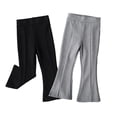 thumbnail image 2 of YTDSCS Baby Toddler Girls' Flare Leggings Tights Kids Cross Flare Pants Soft Bell Bottoms Stretchy High Waisted Pants for Kids Child Yoga Dance, 2 of 9