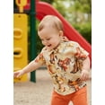 thumbnail image 4 of BemeyourBBs Toddler Baby Boys Western Cowboy Outfits Shirts Short Sleeve Horse/Boots Print Button Down Shirts Cute Summer Shirt Tops Clothes, 4 of 9