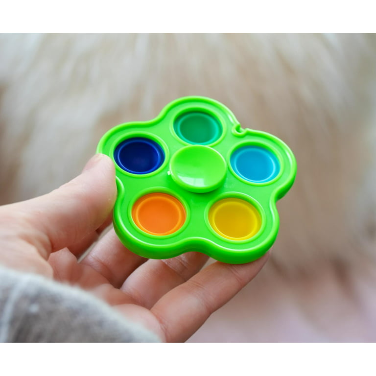Bob Gift Pop Fidget Toy Spinner Green 5-Button Bubble Popping Game