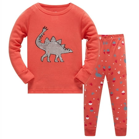 

Toddler Kids Baby Boys Pajamas Dinosaur Cotton Kids 2 Piece Pj s Long Sleeve Sleepwear Clothes Set Outfits 3 Years-4 Years