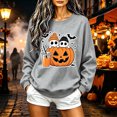 thumbnail image 2 of BVOFAR Womens Halloween Sweatshirts Spooky Ghost Print Pullovers Fall Work Crewneck Long Sleeve Sweater Tops Halloween Costumes XS, 2 of 6