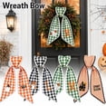 thumbnail image 3 of Halloween Wreath Sash Bow, Plaid Ghost Print Ribbon for Front Door Wreath, Fall Garland & Farmhouse Decor, 3 of 10