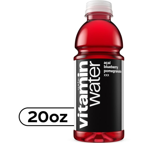 Pack of 2 vitaminwater XXX Acai-Blueberry-Pomegranate Flavored Bottled Water Beverage, 20 fl oz (Package May Vary)